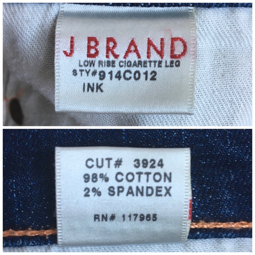 J Brand Straight Leg Ink Dark Wash Blue Denim Jeans 27 - Picture 9 of 17